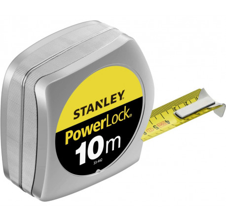 Рулетка измерительная PowerLock 10 м пластмассовый корпус Stanley 0-33-442 цена