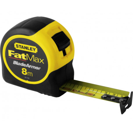 Рулетка измерительная FatMax Blade Armor 8 м пластмассовый прорезиненный корпус Stanley 0-33-728