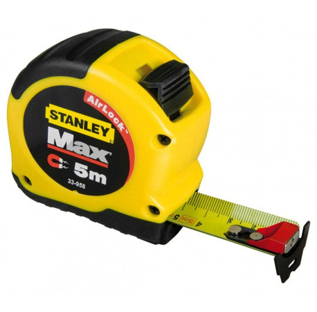 Рулетка измерительная MAX 5 м пластмассовый прорезиненный корпус Stanley 0-33-958