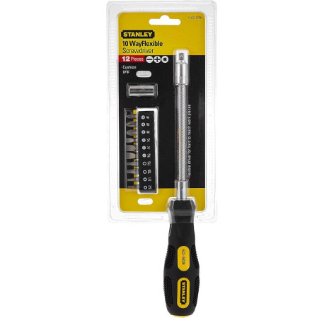 Викрутка набір 10 Way Flexible з гнучким стержнем 10 змінних біт STANLEY 0-62-508 ціна
