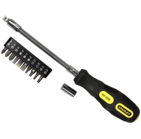Викрутка набір 10 Way Flexible з гнучким стержнем 10 змінних біт STANLEY 0-62-508