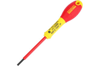 Отвертка электрика FatMax VDE 1000V 75мм с параллельным жалом шлиц SL3.5 Stanley 0-65-411