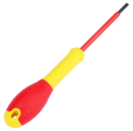 Отвертка электрика FatMax VDE 1000V 75мм с параллельным жалом шлиц SL3.5 Stanley 0-65-411 купить