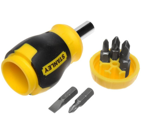 Отвертка набор Multibit Stubby 6 сменных бит STANLEY 0-66-357 цена