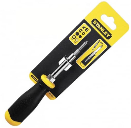 Викрутка набір 6 Way 3 змінних біти STANLEY 0-68-012 ціна