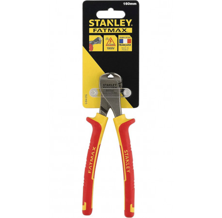 Кусачки диэлектрические MaxSteel VDE 1000V торцевые 165 мм Stanley 0-84-016 цена