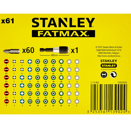 Набір біт з магнітним тримачем Stanley 1-13-902 В Тулс ДеВолт