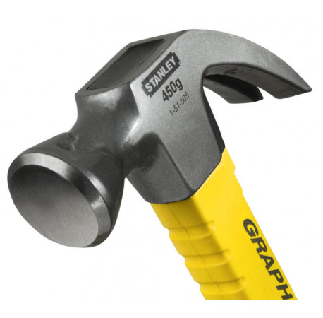 Молоток Graphite Curve Claw з цвяходером 450 г Stanley 1-51-505 в магазині Tools DeWalt