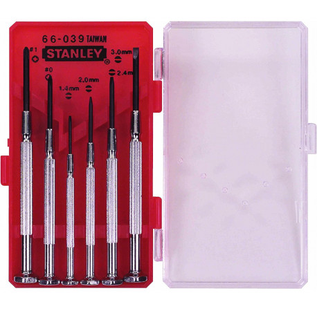 Набір викруток Watchmaker для точної механіки 6 шт Stanley 1-66-039 в магазині Tools DeWalt