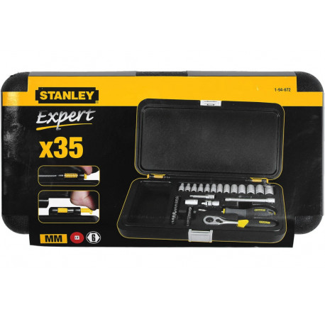 Набір торцевих головок 1/4 Expert 35 шт Stanley 1-94-672 купити