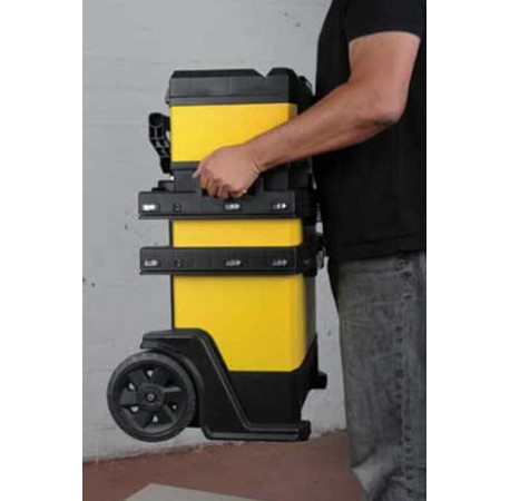 Ящик металлопластмассовый на колесах Rolling Workshop 568x730x389 мм STANLEY 1-95-621 с доставкой