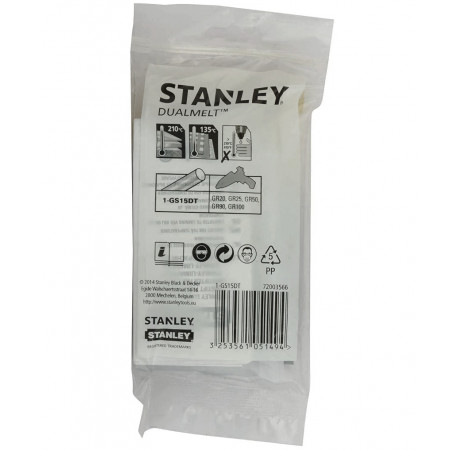 Термоклей DualMelt двотемпературний прозорий d11,3 мм L100 мм STANLEY 1-GS15DT купити