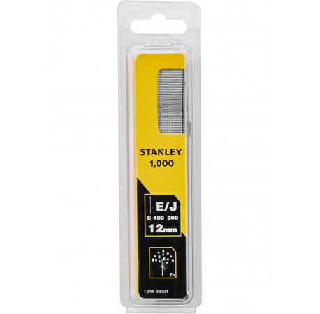 Цвяхи тип J для степлера ручного Light Duty 12 мм уп 1000 шт Stanley 1-SWK-BN050T