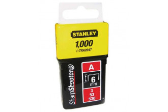 Скоби тип А для степлера ручного Light Duty 6 мм уп 1000 шт STANLEY 1-TRA204T