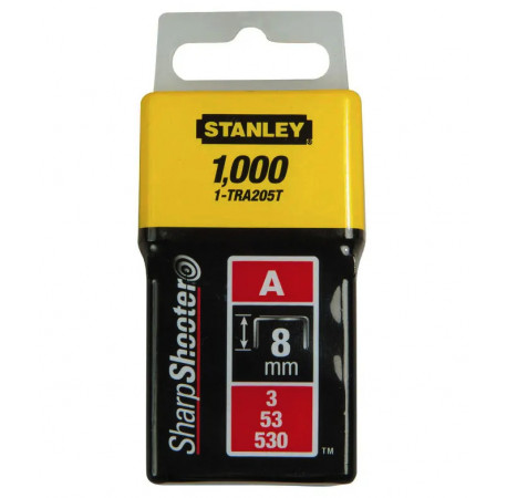 Скоби тип А для степлера Light Duty 8 мм уп 1000 шт STANLEY 1-TRA205T купити