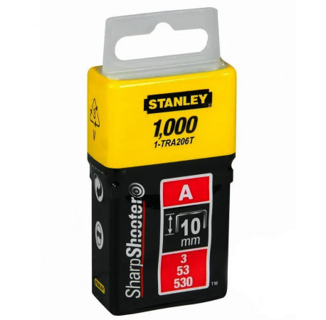 Скоби тип А для степлера Light Duty 10 мм уп 1000 шт STANLEY 1-TRA206T купити