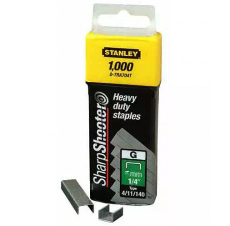 Скоби тип G для степлера Heavy Duty 6 мм уп 1000 шт STANLEY 1-TRA704T