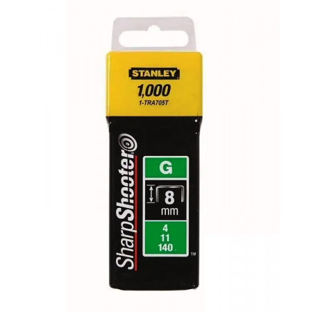 Скоби тип G для степлера Heavy Duty 8 мм уп 1000 шт STANLEY 1-TRA705T