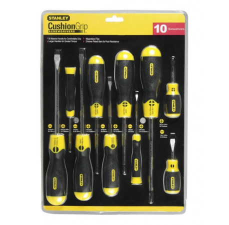 Набор отверток CushionGrip 10 шт Stanley 2-65-005 в магазине Tools DeWalt