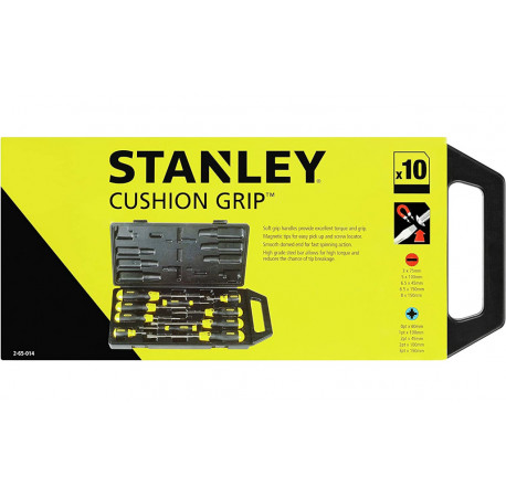Набор отверток CushionGrip 10 шт Stanley 2-65-014 в магазине Tools DeWalt