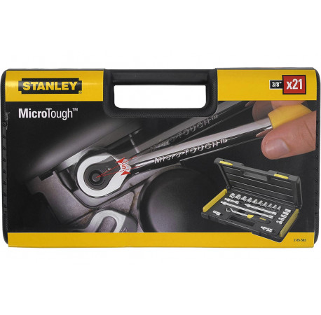 Набір торцевих головок MicroTough 6-ти гранні 3/8 21 шт Stanley 2-85-583 купити