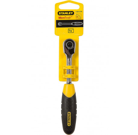 Руківʼя MicroTough з храповим механізмом 14.3 cм під голівки 1/4 STANLEY 4-85-576 ціна
