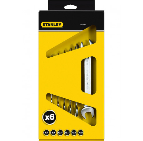 Набір ключів гайкових комбінованих MaxiDrive Plus 6 шт Stanley 4-87-051