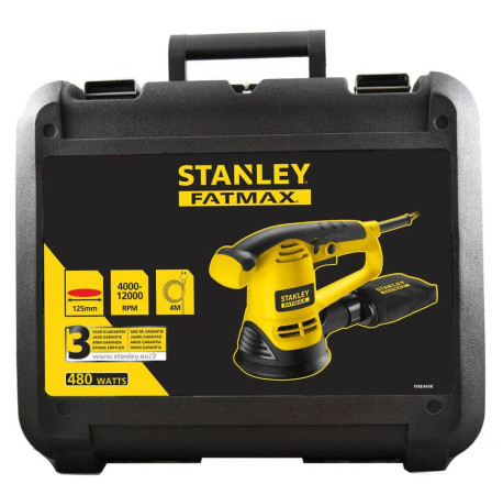 Шліфмашина ексцентрикова мережева 480Вт 125мм Stanley Fatmax FME440K ціна