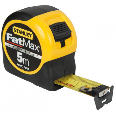 Рулетка вимірювальна FatMax Blade Armor 5 м пластмасовий прорезинений корпус Stanley FMHT0-33864 ціна
