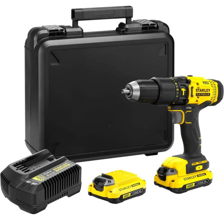 Дриль-шуруповерт ударний акумуляторний Li-lon 18В 1.5Аг 50Нм STANLEY Fatmax SFMCD711C2K купити