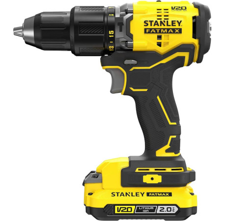 Дриль-шуруповерт акумуляторний ударний Li-lon 18В 2Аг 60Нм STANLEY Fatmax SFMCD715D2K купити