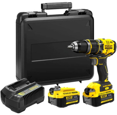 Дриль-шуруповерт акумуляторний ударний Li-lon 18В 2Аг 80Нм STANLEY Fatmax SFMCD721D2K ціна