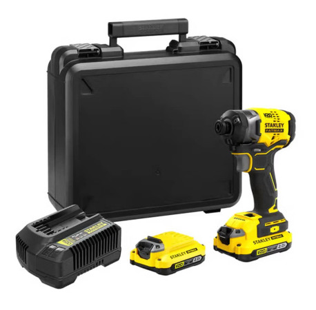 Шуруповерт аккумуляторный ударный Li-Ion 18В 2Ач Stanley Fatmax SFMCF820D2K цена