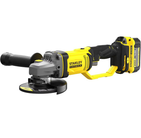 Шлифмашина угловая болгарка аккумуляторная Li-lon 18B 4Ач 125мм 8500об Stanley Fatmax SFMCG400M2K