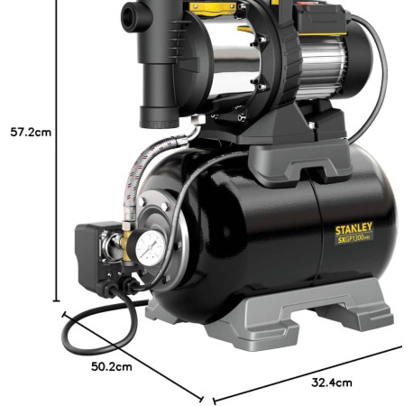 Насосна станція електрична 1.3кВт 4200л/год 3бар Stanley SXGP1300XFBE купити
