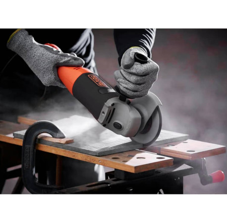 Шліфмашина кутова Болгарка мережева 125мм 1200Вт Black+Decker KG1202K з іншого ракурсу