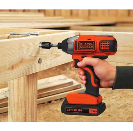 Шурупокрут акумуляторний ударний Li-lon 18В 210Нм Black+Decker BDCIM18N ціна