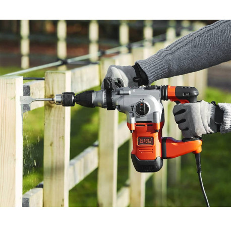 Перфоратор сетевой SDS-Plus 1250Вт 4.4Дж Black+Decker BEHS03K с другого ракурса