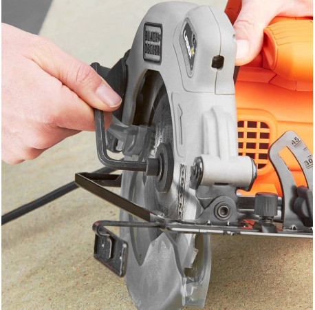Пила дискова мережева 190мм 1250Вт Black+Decker CS1250L з іншого ракурсу