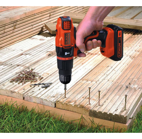 Дриль ударний акумуляторний Black+Decker BDCH188N В Тулс ДеВолт