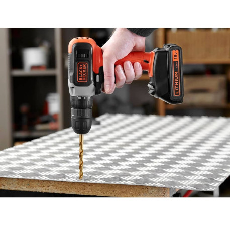 Дриль-шуруповерт акумуляторний Li-lon 18В 1.5Аг 37Нм Black+Decker BCD001C1 вартість
