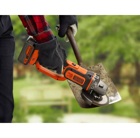 Кутова шліфмашина Болгарка акумуляторна Li-lon 18B 125мм 8600об Black+Decker BCG720N каталог