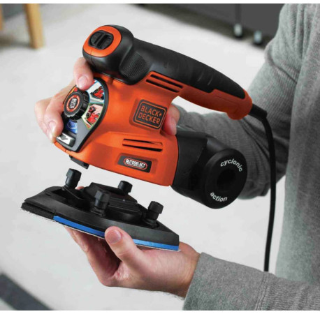 Шліфмашина ексцентрикова мережева 220Вт 125мм Black+Decker KA280K з іншого ракурсу