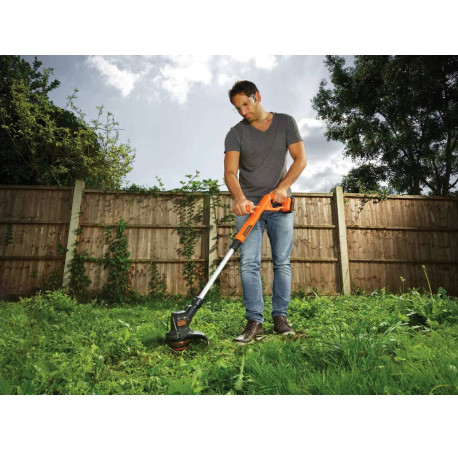 Тример акумуляторний 25см Li-lon 18В 2Аг Black+Decker ST182320 з іншого ракурсу