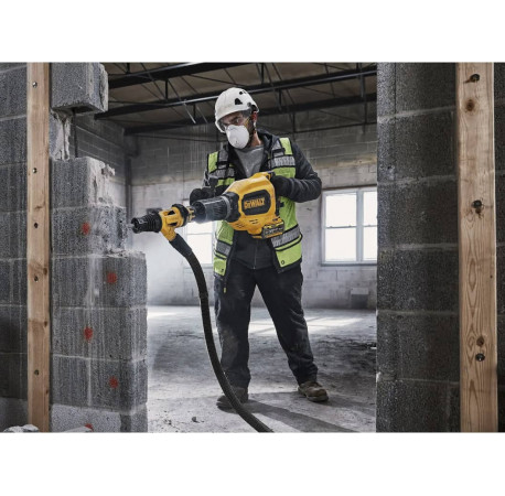 Отбойный молоток аккумуляторный SDS-Max XR Flexvolt Li-lon 54B 1620уд 27дж DeWALT DCH911NK с другого ракурса