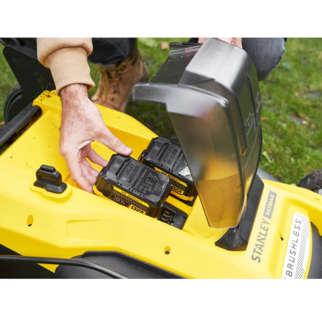 Газонокосарка акумуляторна 51см Li-lon 18В 4Аг Stanley Fatmax SFMCMWS251M ціна