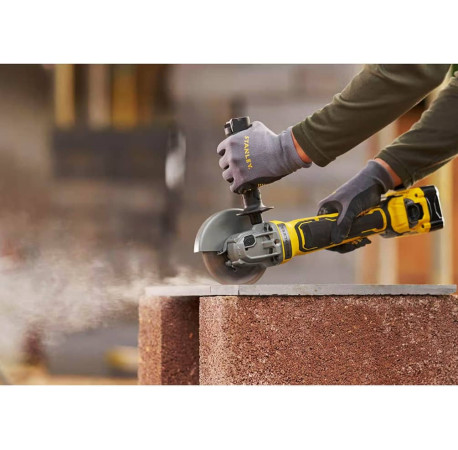 Шлифмашина угловая болгарка аккумуляторная Li-lon 18B 4Ач 125мм 8000об Stanley Fatmax SFMCG700M2K с доставкой