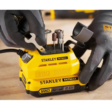 Міні-прямошліфувальна машина акумуляторна Li-Ion 18В 34000об Stanley Fatmax SFMCE030B вартість