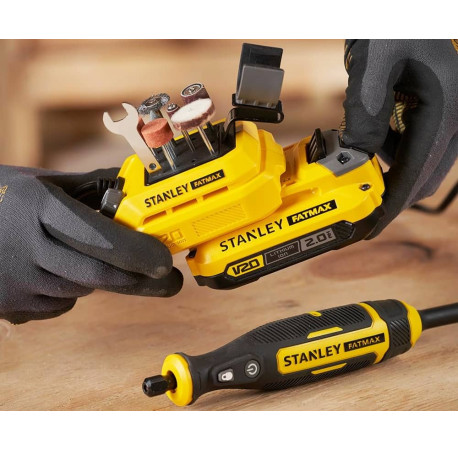 Міні-прямошліфувальна машина акумуляторна Li-Ion 18В 34000об Stanley Fatmax SFMCE030B каталог