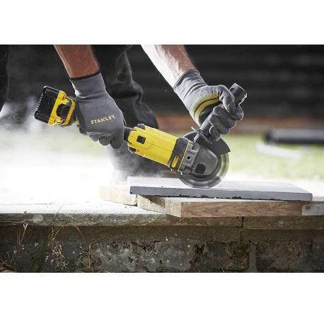 Кутова шліфмашина Болгарка акумуляторна Li-lon 18B 125мм 8500об Stanley Fatmax SFMCG400B ціна